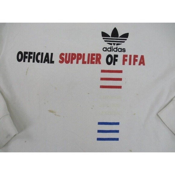 VINTAGE Adidas Adult Small White Fifa Soccer Shirt - Picture 7 of 12